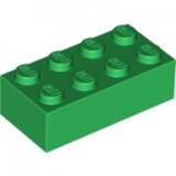 LEGO Brick 2x4 GREEN (100 pcs)