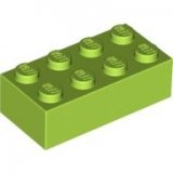 LEGO Brick 2x4 LIMEGREEN (100 pcs)