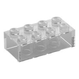LEGO Steen 2x4 TRANSPARANT (10 stuks)