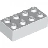 LEGO Steen 2x4 WIT (100 stuks)
