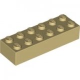 LEGO Steen 2x6 BEIGE (100 stuks)