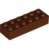 LEGO Brick 2x6 BROWN (100 pcs)