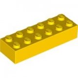 LEGO Steen 2x6 GEEL (100 stuks)