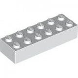 LEGO Steen 2x6 WIT (100 stuks)