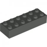 LEGO Steen 2x6 ZWART (100 stuks)
