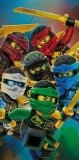 LEGO Strandlaken Ninjago 6 Ninja's met Gouden Zwaarden