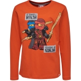 LEGO T-Shirt Ninjago DONKERORANJE (TEO733 - Maat 110)
