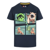 LEGO T-shirt Jurassic World DONKERGRIJS (M12010110 - Maat 104)
