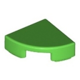 LEGO Tegel 1x1 Kwart Rond HELDERGROEN (100 stuks)