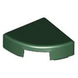 LEGO Tegel 1x1 Kwart Rond DONKERGROEN (100 stuks)