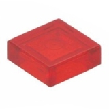 LEGO Tegel 1x1 TRANSPARANT ROOD (100 stuks)