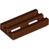 LEGO Tile 1x2 with Grille BROWN (100 pcs)