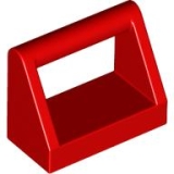 LEGO Tegel 1x2 met Hendel ROOD (100 stuks)
