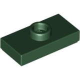 LEGO Plaat 1x2 met Nop DONKERGROEN (100 stuks)