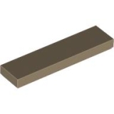 LEGO Tegel 1x4 DONKERBEIGE (100 stuks)