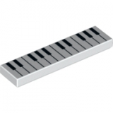 LEGO Tegel 1x4 Piano WIT