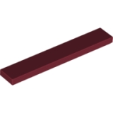 LEGO Tegel 1x6 DONKERROOD (100 stuks)