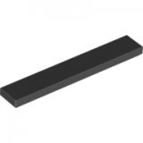 LEGO Tegel 1x6 ZWART (100 stuks)