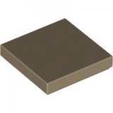 LEGO Tegel 2x2 DONKERBEIGE (100 stuks)