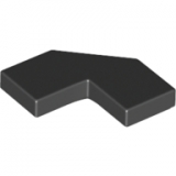 LEGO Tegel 2x2 Hoek ZWART (100 stuks)
