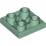 LEGO Tile 2x2 Inverted SAND GREEN (100 pcs)
