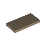LEGO Tegel 2x4 DONKERBEIGE (100 stuks)