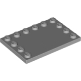 LEGO Tile 4x6 with Studs LIGHT GRAY (100 pcs)