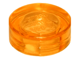 LEGO Tegel Rond 1x1 TRANSPARANT ORANJE (100 stuks)
