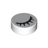 LEGO Tegel Rond 1x1 met Dicht Oog WIT (100 stuks)