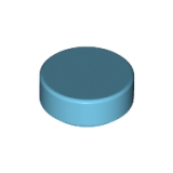 LEGO Tegel Rond 1x1 AZUURBLAUW (100 stuks)