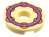 LEGO Tile Round 2x2 with Hole Tambourine TAN (10 pcs)