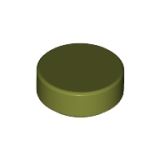 LEGO Tegel Rond 1x1 OLIJFGROEN (100 stuks)