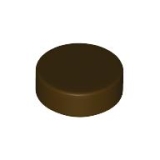 LEGO Tegel Rond 1x1 DONKERBRUIN (100 stuks)