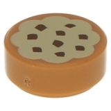 LEGO Tegel Rond 1x1 Koekje met Choco Topping (10 stuks)