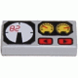 LEGO Tegel 1x2 met Meters en Knoppen LICHTGRIJS (100 stuks)