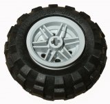 LEGO Wiel 30,4x20 LICHTGRIJS met Ballon Band ZWART