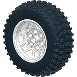 LEGO Wiel 43.2D x 26 en Band 75.1 x 28 Stekels