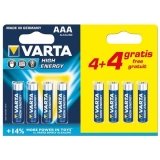 VARTA Alkaline Battery AAA (4+4 Free)