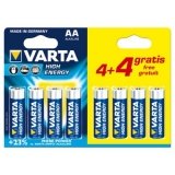 VARTA Alkaline Batterij AA (4+4 Gratis)