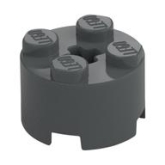 LEGO Steen 2x2 Rond DONKERGRIJS (100 stuks) LEGO Steen 2x2 Rond DONKERGRIJS (100 stuks)