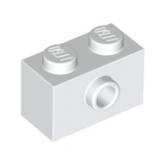 LEGO Steen 1x2 met 1 Zij-nop WIT (100 stuks)