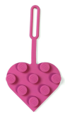 LEGO Bagage Label Hart 3x3 ROZE LEGO Bagage Label Hart 3x3 ROZE