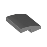 LEGO Boog 2x2 DONKERGRIJS (100 stuks)