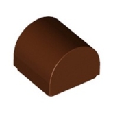 LEGO Boog 1x1 Dubbel BRUIN (100 stuks)