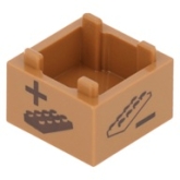 LEGO Box 2x2x1 HP Game Spinner Opdruk NOUGAT (10 stuks) LEGO Box 2x2x1 HP Game Spinner Opdruk NOUGAT (10 stuks)