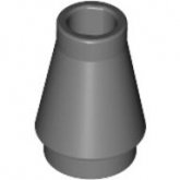 LEGO Cone 1x1 DONKERGRIJS (100 stuks) LEGO Cone 1x1 DONKERGRIJS (100 stuks)