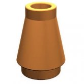 LEGO Cone 1x1 ORANJE (100 stuks)