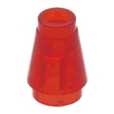 LEGO Cone 1x1 TRANSPARANT ROOD (100 stuks) LEGO Cone 1x1 TRANSPARANT ROOD (100 stuks)
