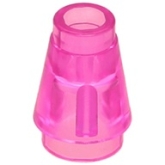 LEGO Cone 1x1 TRANSPARANT DONKERROZE (100 stuks) LEGO Cone 1x1 TRANSPARANT DONKERROZE (100 stuks)