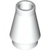 LEGO Cone 1x1 WIT (100 stuks) LEGO Cone 1x1 WIT (100 stuks)